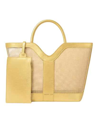 BOLSA ENCOSTA - DOURADA