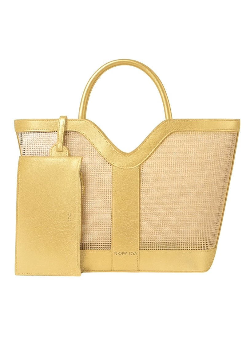 BOLSA ENCOSTA - DOURADA