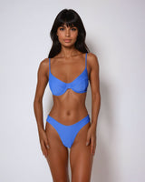 Top Bardot - Canelado Azul