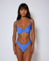 Top Bardot - Canelado Azul
