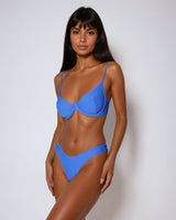 Top Bardot - Canelado Azul