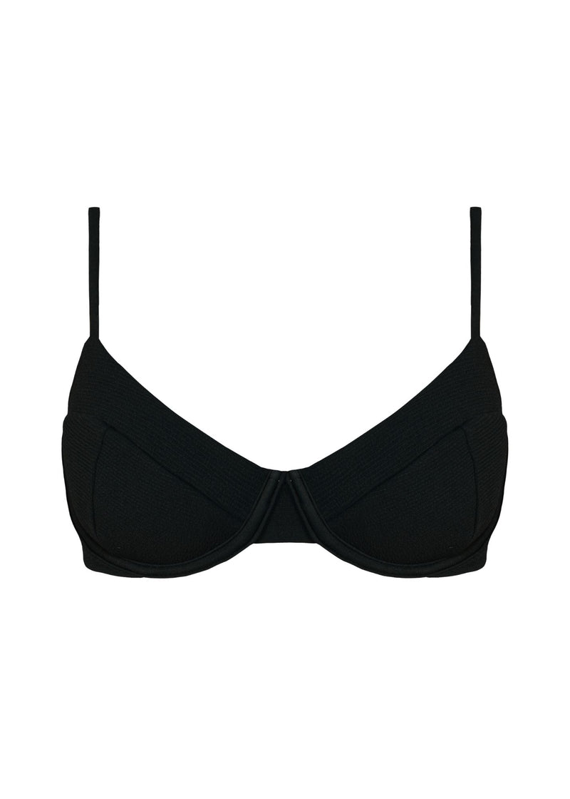 TOP BARDOT - SAND BLACK