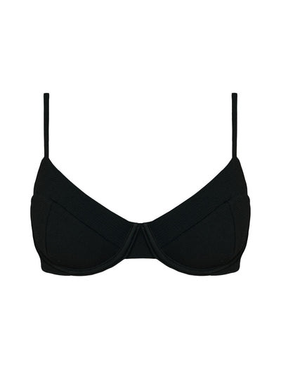 TOP BARDOT - SAND BLACK